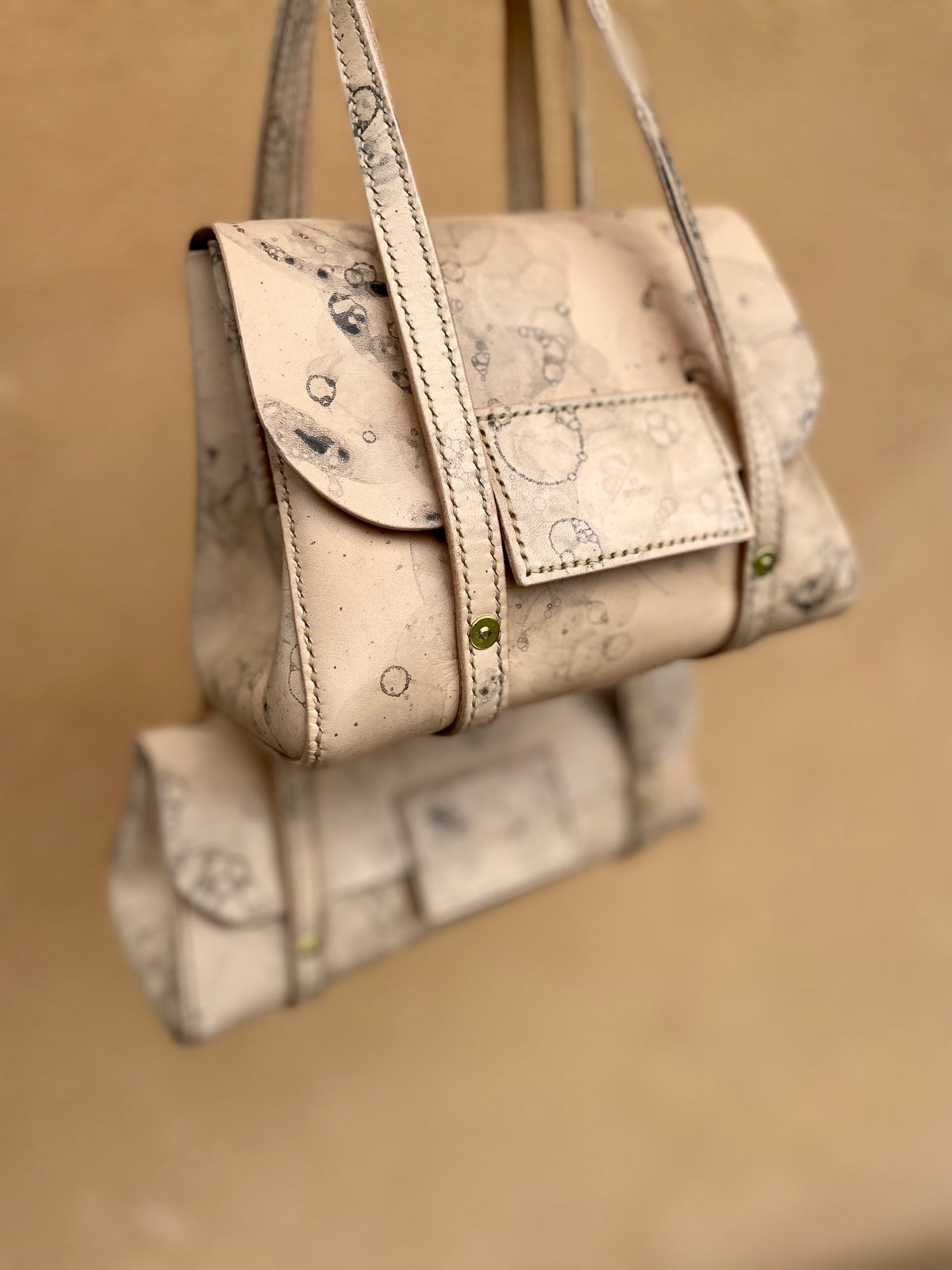 Leather Bubbles Hand bag