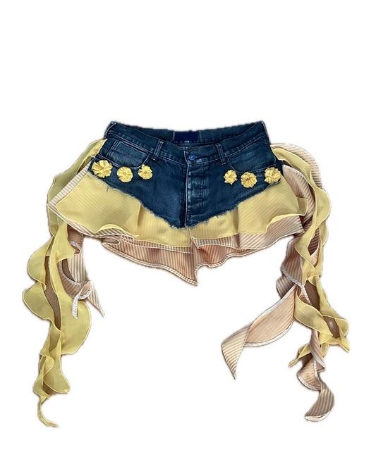 Mini skirt yellow