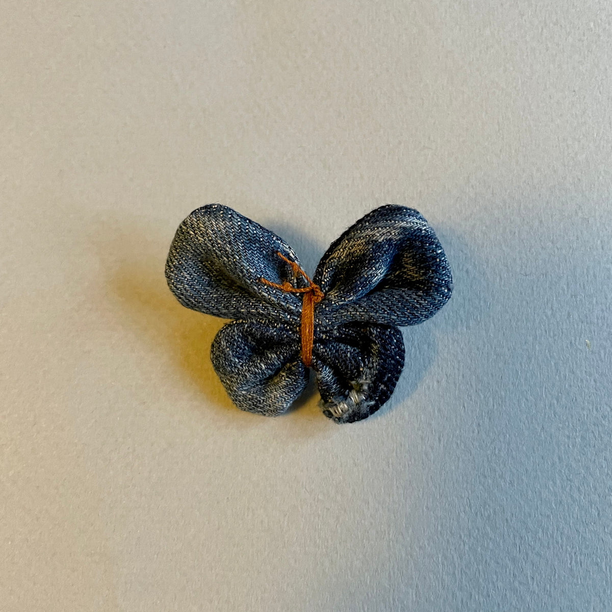 Small Denim Butterfly Brooch