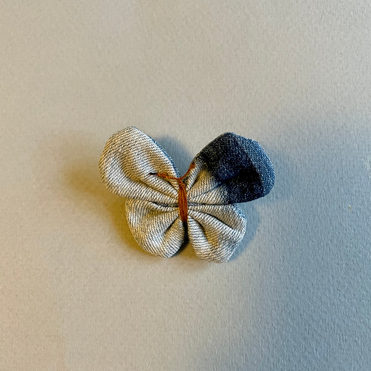 Small Denim Butterfly Brooch
