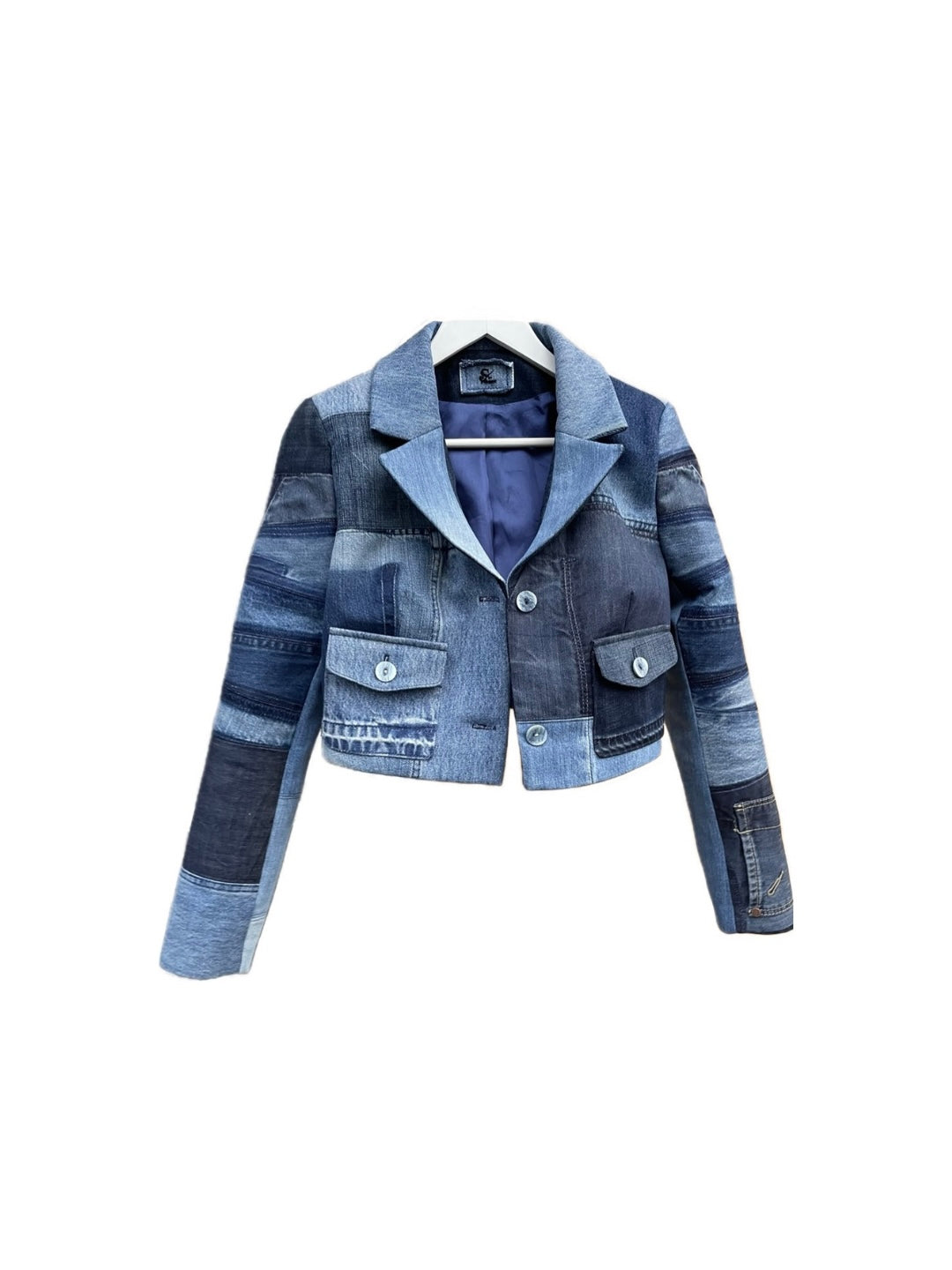Alba cropped denim blazer