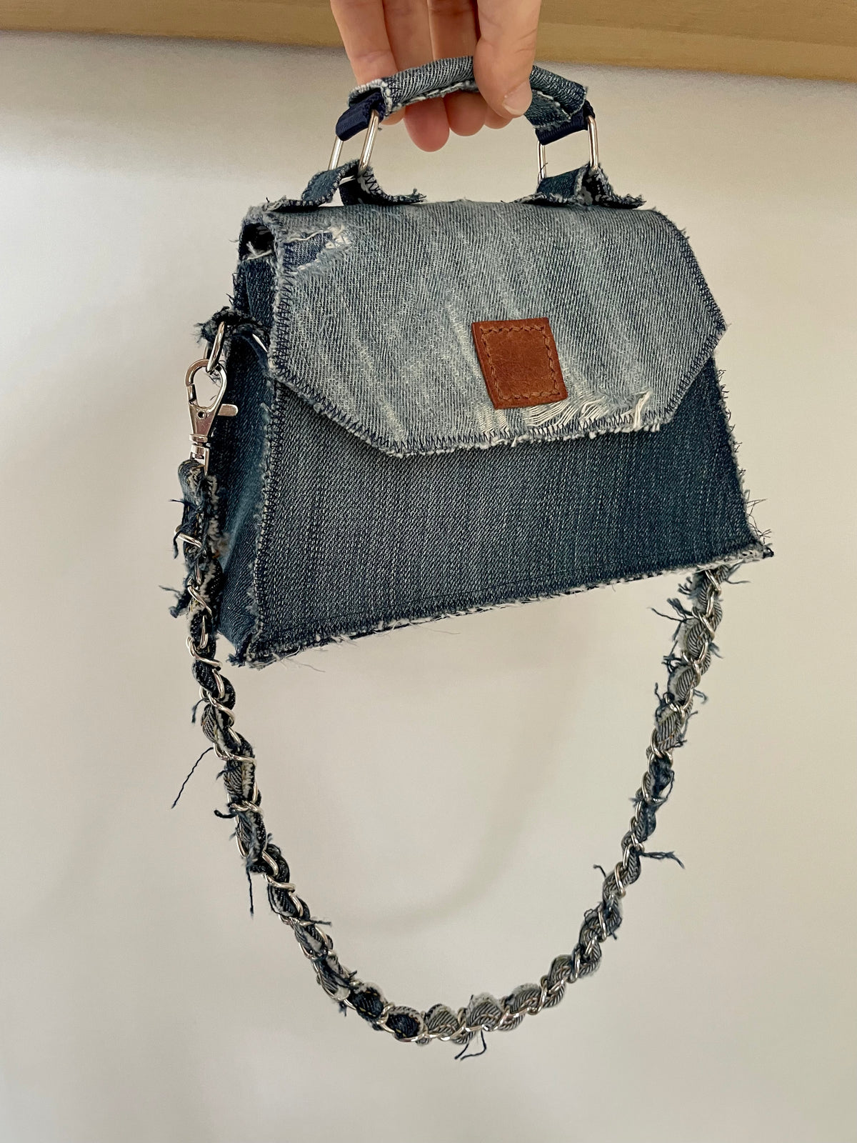 Denim handbag