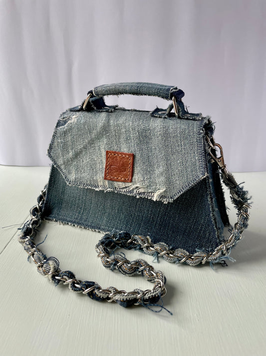 Denim handbag