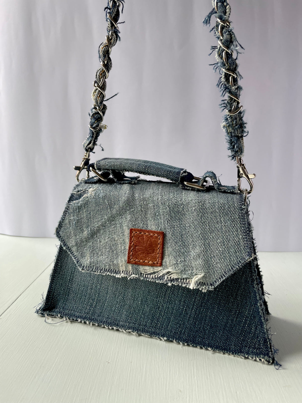 Denim handbag