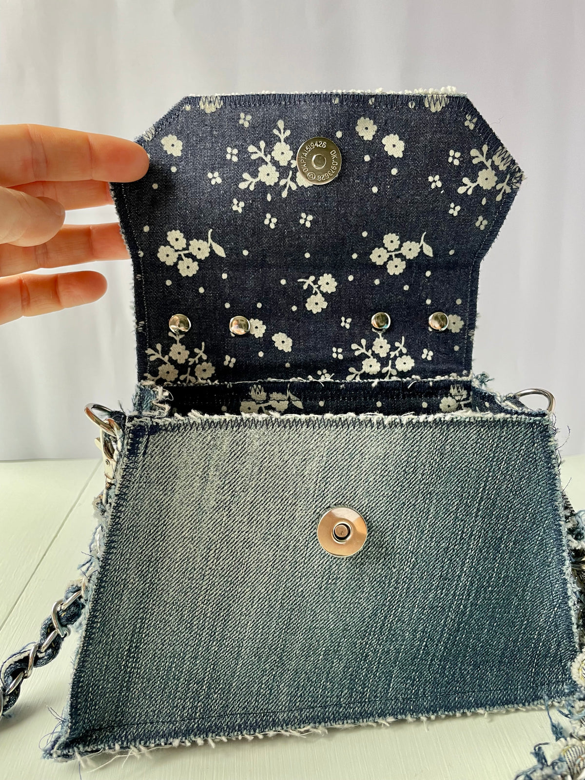 Denim handbag