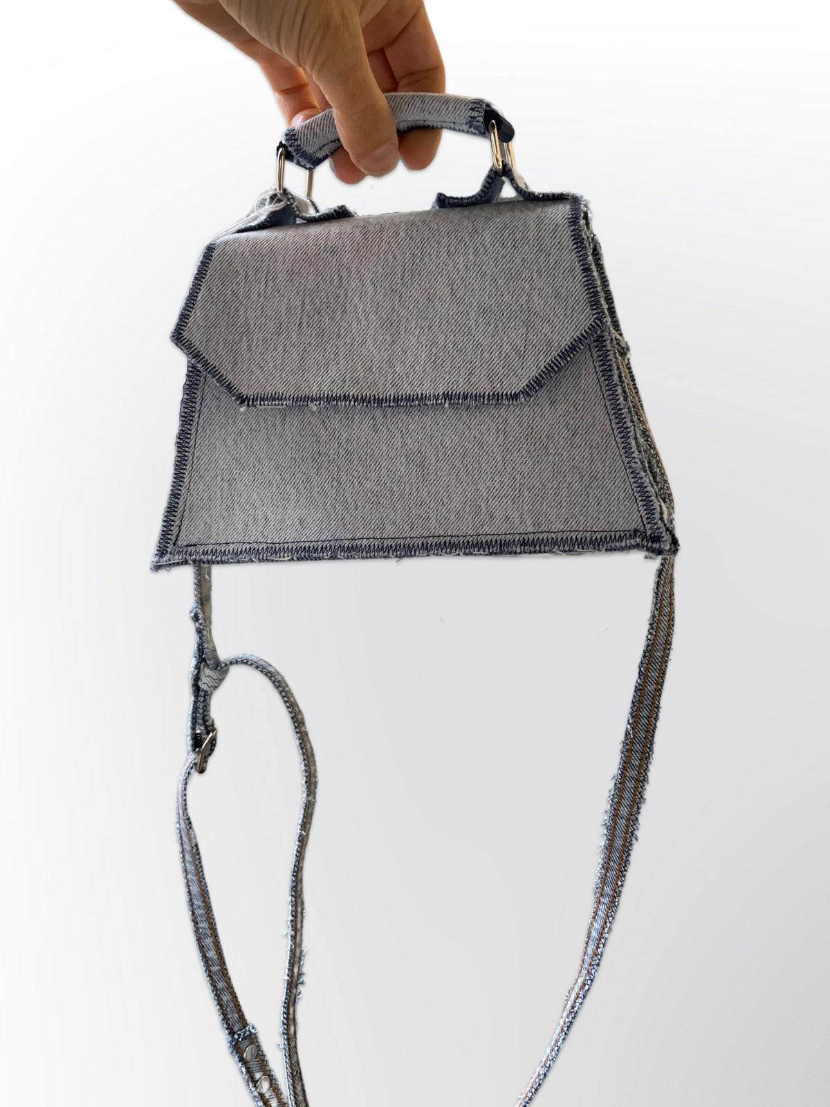 Denim handbag Light blue denim