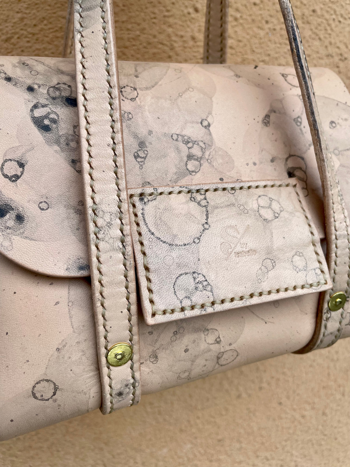 Leather Bubbles Hand bag