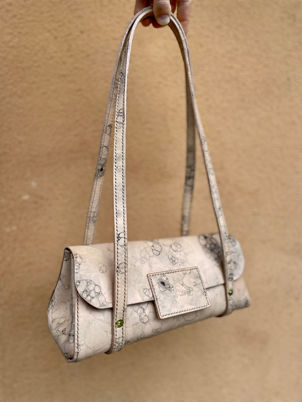 Leather Baguett bag Bubbles