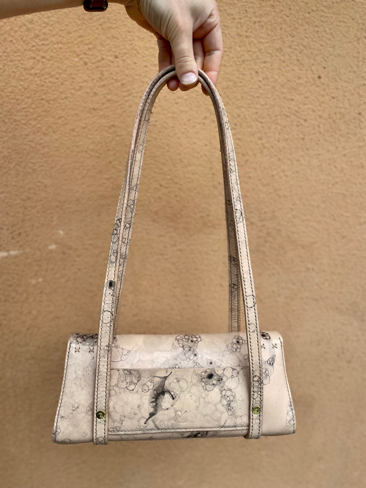 Leather Baguett bag Bubbles