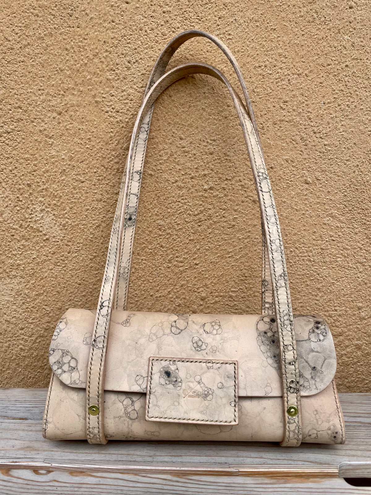 Leather Baguett bag Bubbles