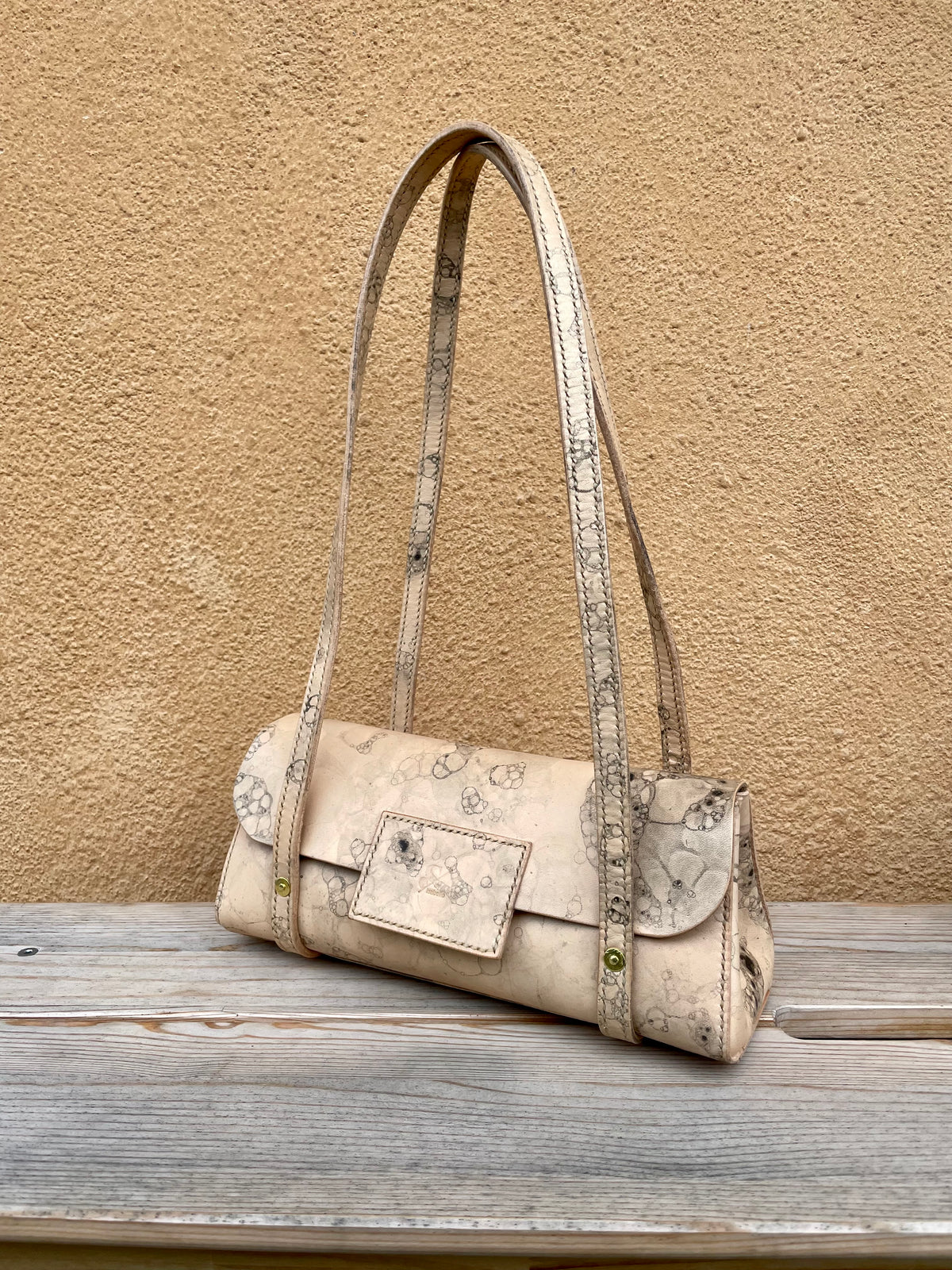 Leather Baguett bag Bubbles