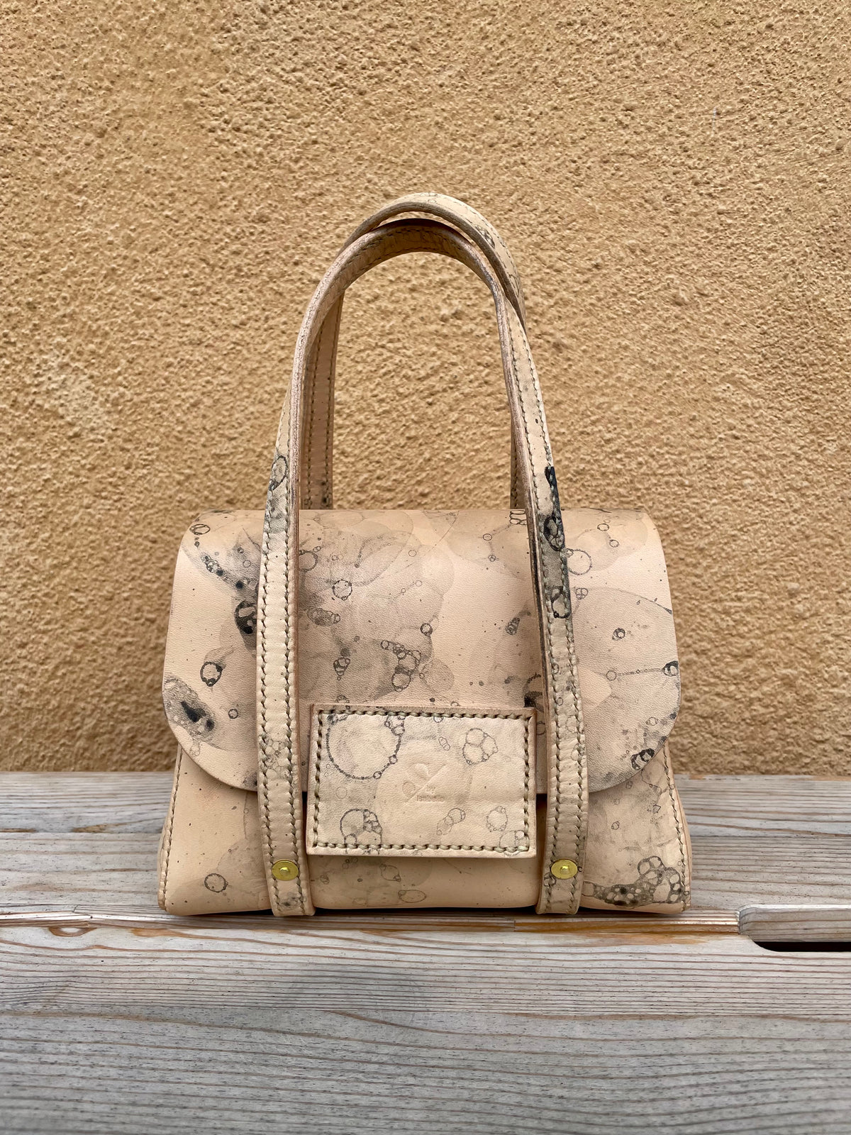 Leather Bubbles Hand bag