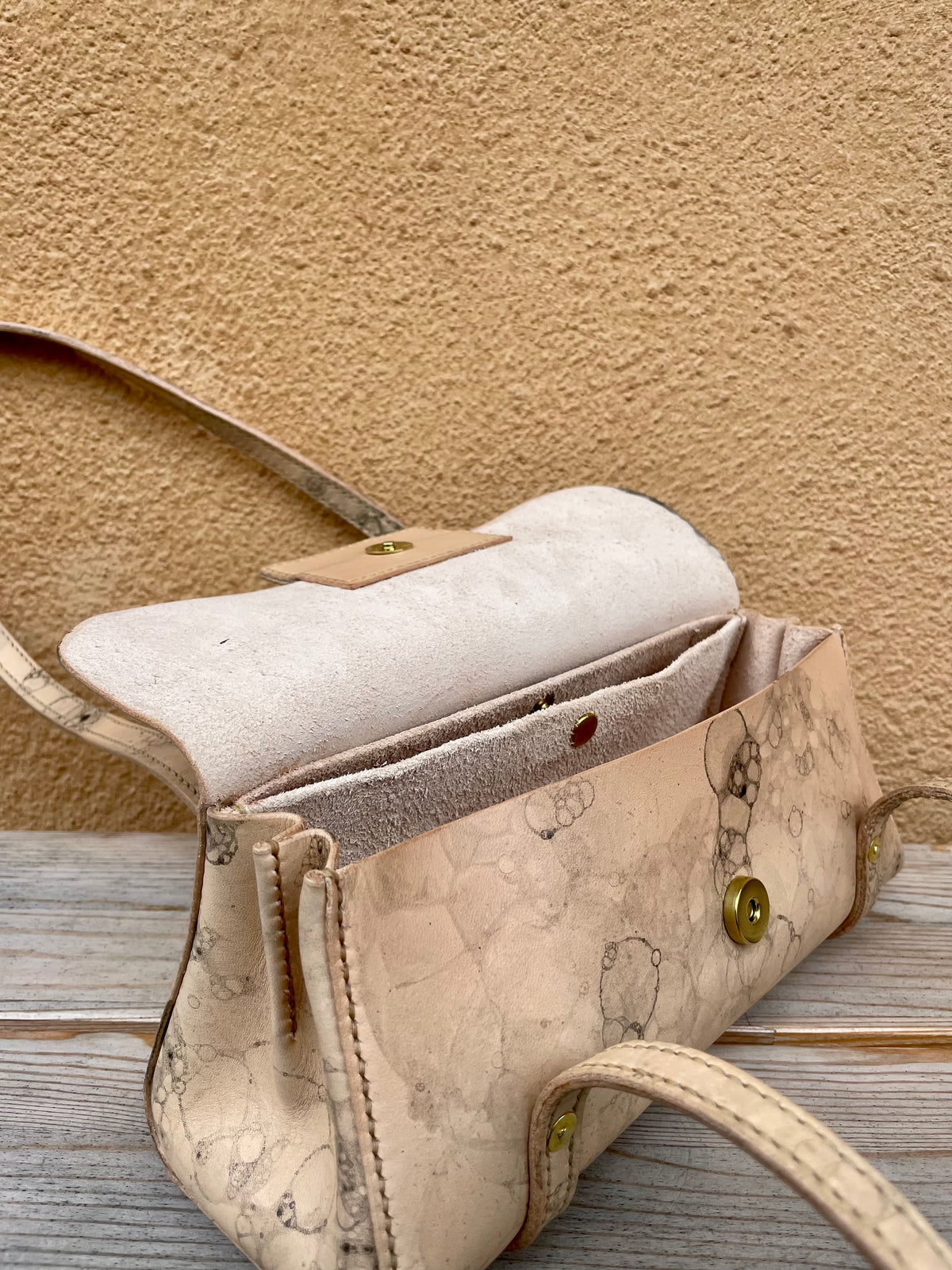 Leather Baguett bag Bubbles