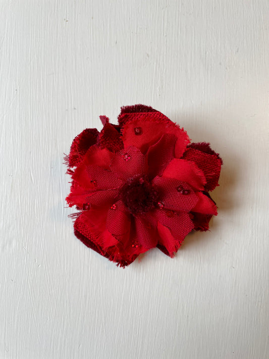 Red Flower brooch
