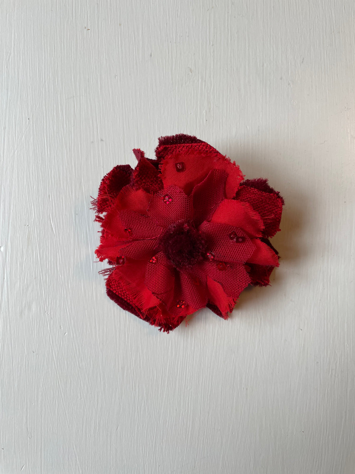Red Flower brooch