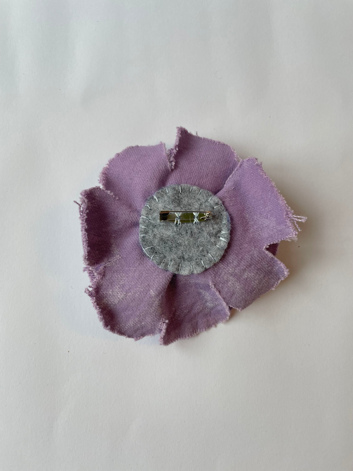 Brooch Denim Flower Lilac