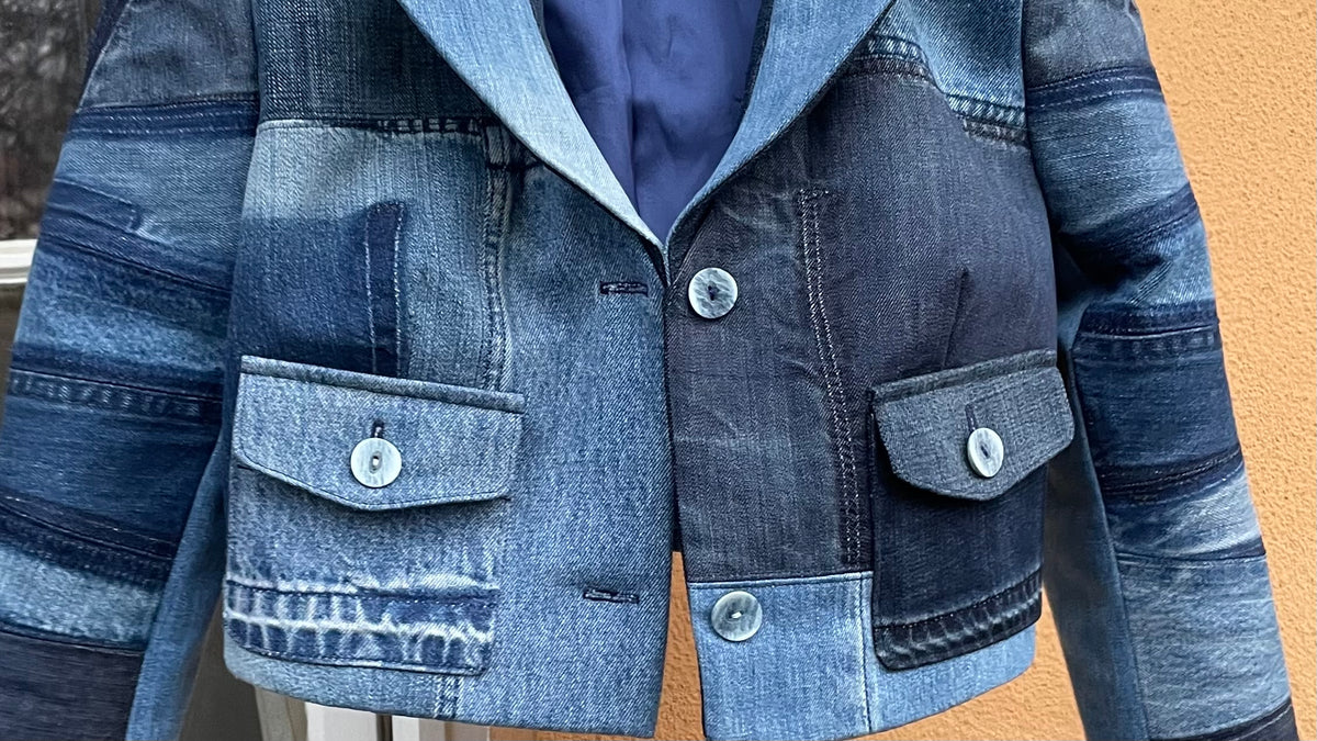 Alba cropped denim blazer