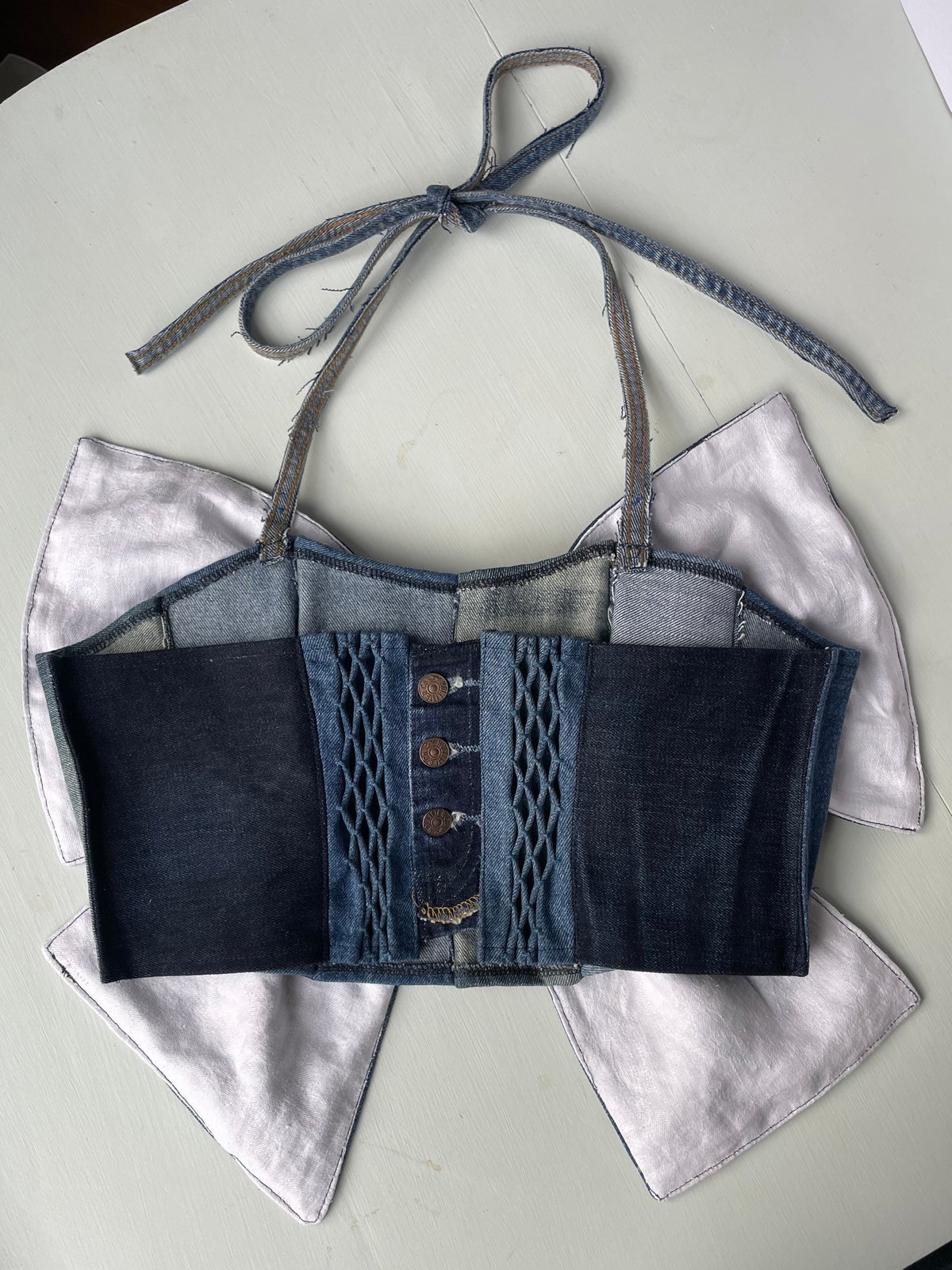 Denim Bow top