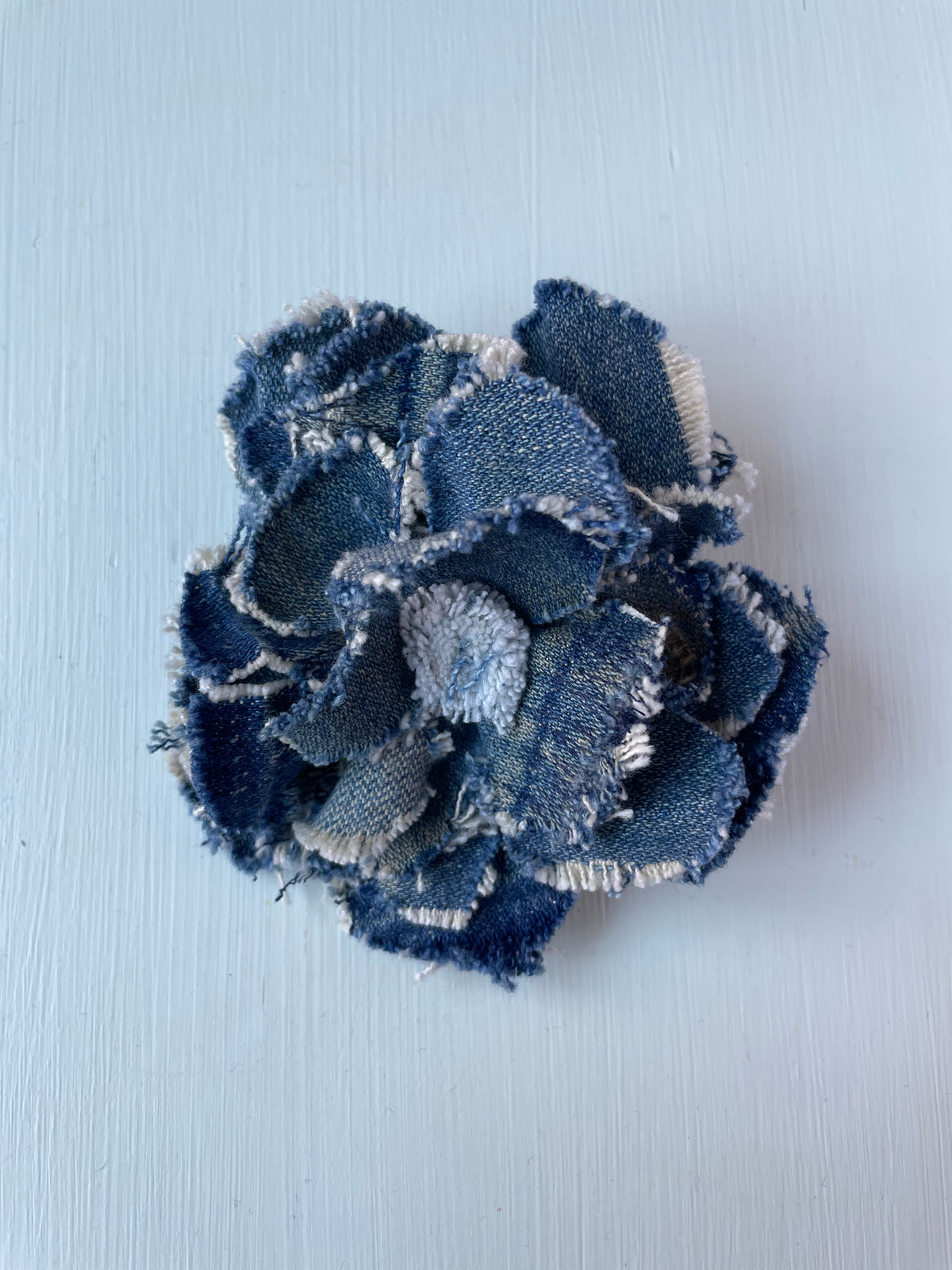 Brooch Denim Flower