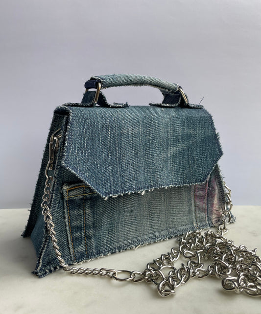 Denim handbag