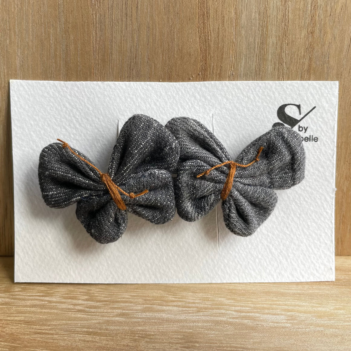 Hair barrette denim butterfly