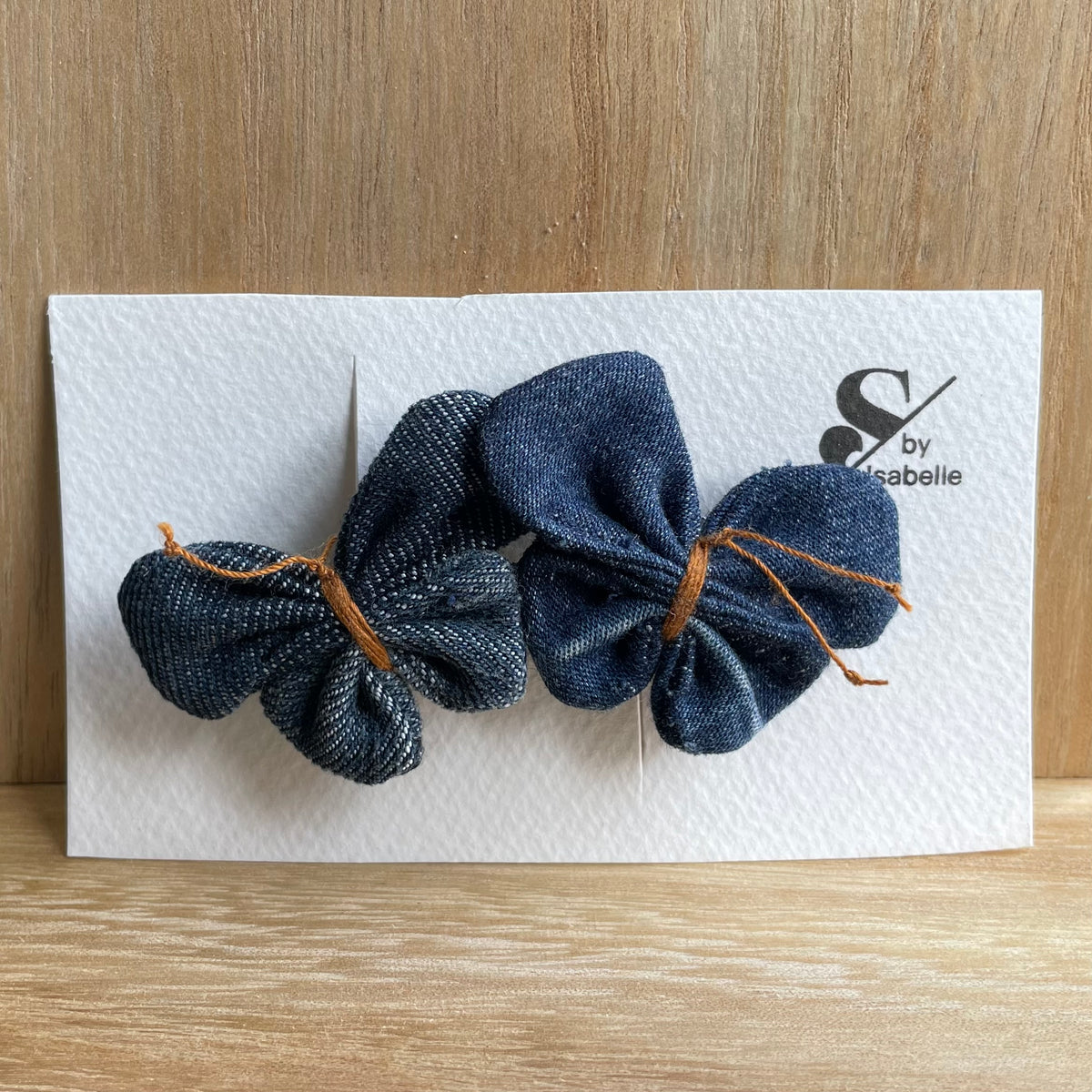 Hair barrette denim butterfly