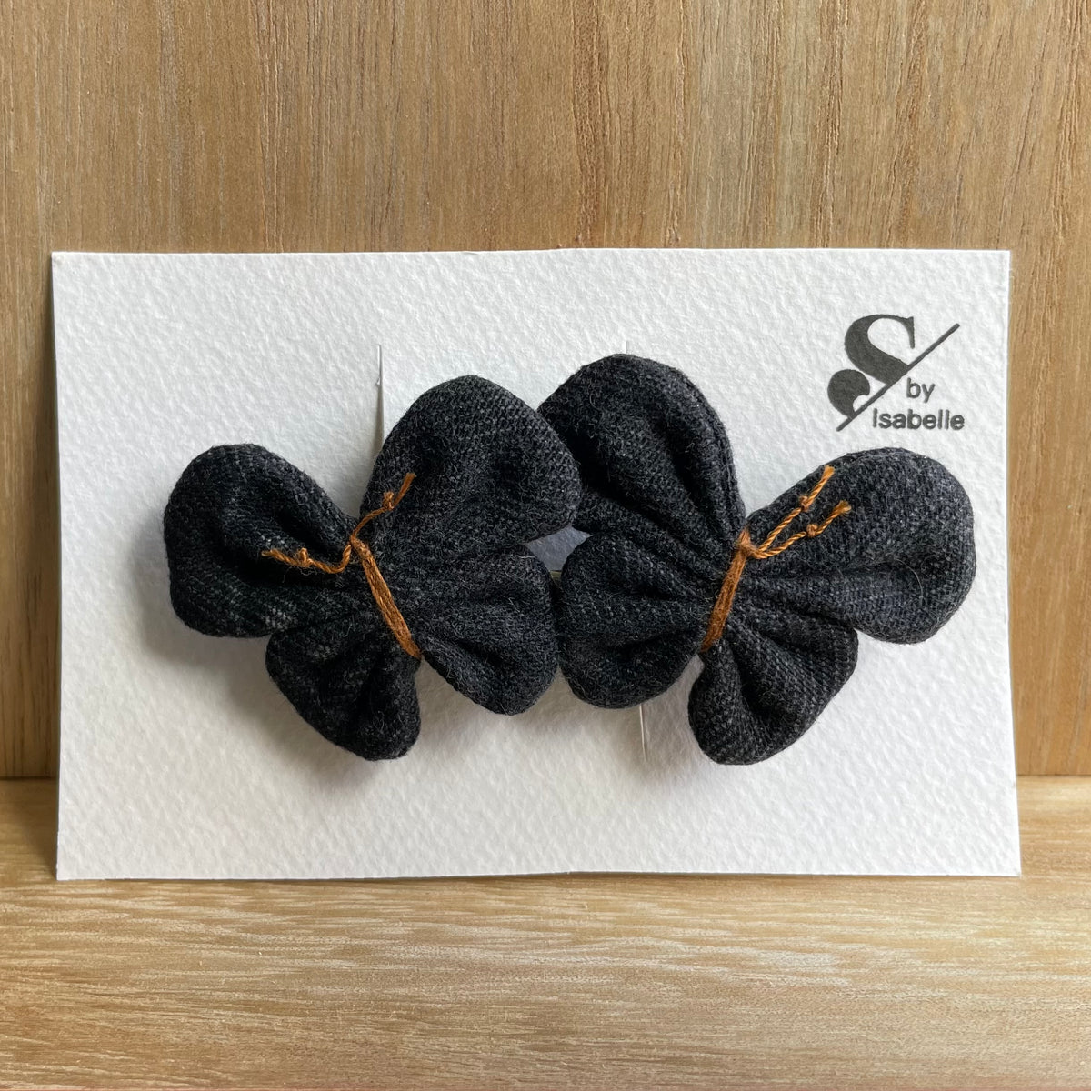 Hair barrette denim butterfly